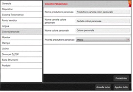 Colore Personale Configurazione MilesiEasyColor